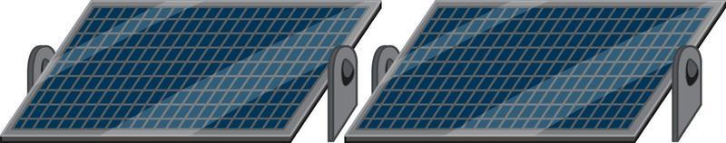 Paneles de células solares sobre fondo blanco. vector