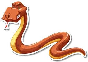 personaje de dibujos animados de serpiente sobre fondo blanco vector