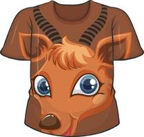 Front of t-shirt with impala pattern vector