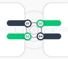 1,2,3,4, pasos, línea de tiempo, plantilla en blanco de infografías vector