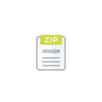 Zip archive file icon vector