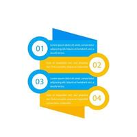 1, 2, 3, 4 steps, timeline, progress chart, infographics elements, vector labels