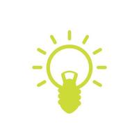 Shining light bulb icon on white vector