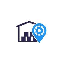 warehouse, logistics, distribution icon vector