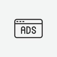 Linear advertising icon design template vector illustration