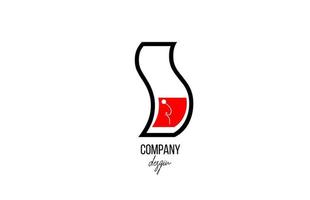 S letter logo alphabet with vintage floral design icon in black white red for company and business vector