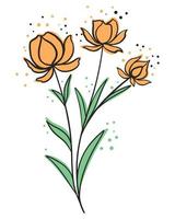 Beautiful flower hand drawing vector illustration