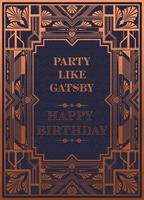 Gatsby card greetings template vector