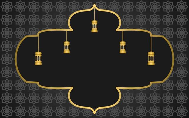 black color islamic background design. mosque illustration design.