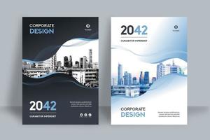 City Background Business Book Cover Design Template vector