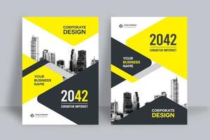 City Background Business Book Cover Design Template vector