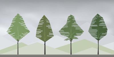 Trees background. Abstract natural for landscape design and decoration. Vector. vector