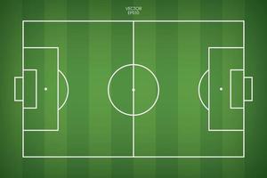 Football field or soccer field background. Green grass court for create soccer game. Vector. vector