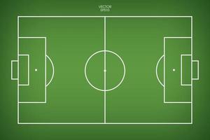 Football field or soccer field background. Green grass court for create soccer game. Vector. vector