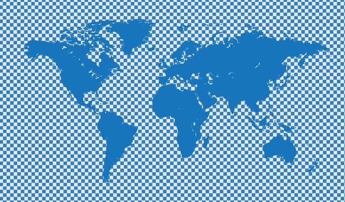 Blue World Map Vector Art, Icons, and Graphics for Free Download