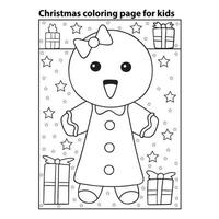 Christmas coloring pages vector
