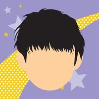 Ilustración de vector de estilo de pelo coreano