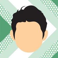 korean hair style vector illustration