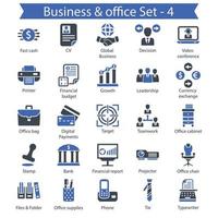 Business and office icon set 4 vector