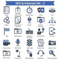 SEO and internet icon set 2 vector