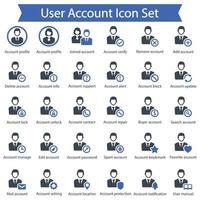 User Account icon set vector