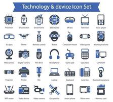 Technology and device icon set vector