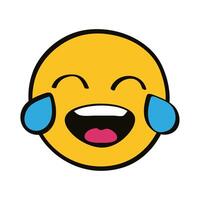 laughing emoji character vector