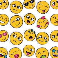 emojis icons pattern vector