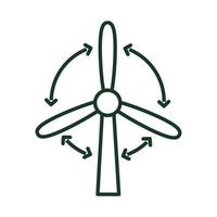 turbina de bioenergía de molino de viento vector