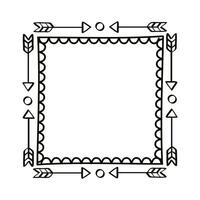 square draw arrows frame vector