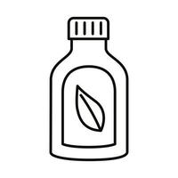 organic cosmetic bottle vector