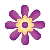 purple flower icon vector