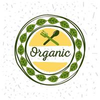 etiqueta producto orgánico vector