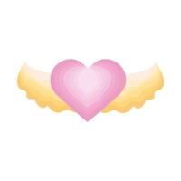 heart with wings vector