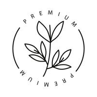 premium natural label vector