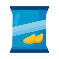 potatoes chips pack vector