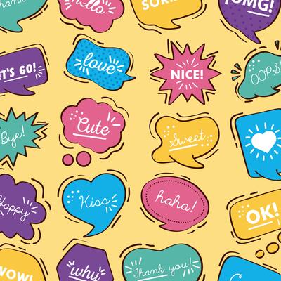 text balloons pattern