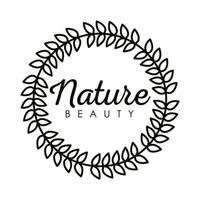 etiqueta de belleza de la naturaleza vector