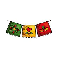 mexican celebration garlands vector