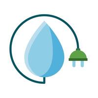 water drop and plug vector