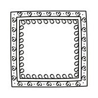 square draw hearts frame vector