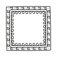 square draw hearts frame vector