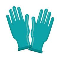icono de guantes medicos vector