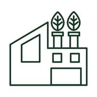 bioenergy factory building vector