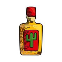 mexican tequila bottle vector