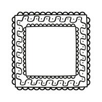square draw lace frame vector