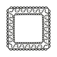 square draw lace frame vector