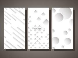 white templates in gray background vector