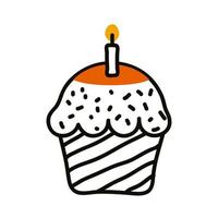 cupcake doodle style vector