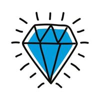 diamond doodle style vector